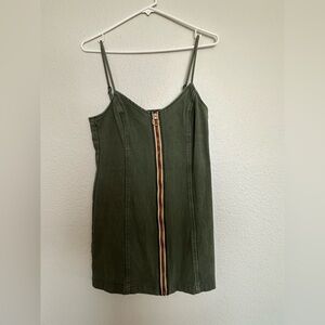 Kendall & Kylie Olive Green Mini Dress